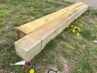2 x 6x6 gate posts 2.4m pressure treated - 3