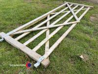 Wooden field gate with crooks - 2