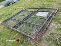 Pair of steel mesh gates, 1.75m x 2.30m and 2.4m x 2.30m - 3