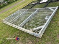 Pair of galvanised gates, 6ft6in x 13ft - 2