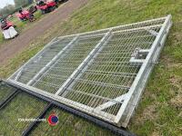 Pair of galvanised gates, 6ft6in x 13ft - 4