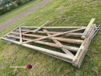 2 x wooden farm gates - 2