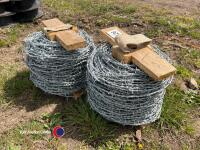 2 x 200m reels high tensile barbed wire - 3