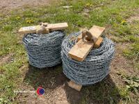 2 x 200m reels high tensile barbed wire - 3