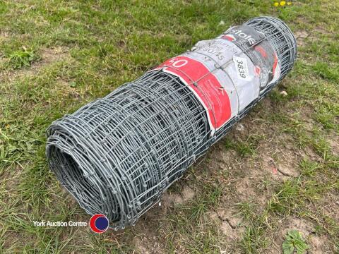 50m roll of stock fencing, new