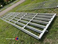 Pair of 20ft galvanised gates - 2