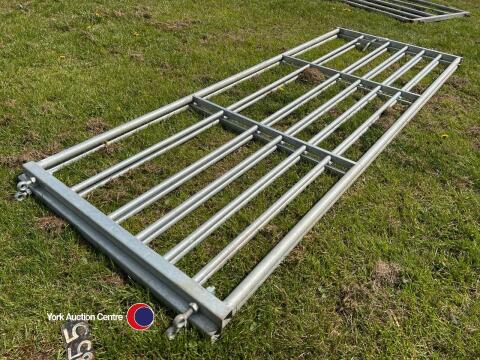 Pair of 10ft galvanised gates, as new