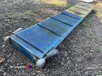 12ft foldable rubberised dog walk plank with slats, blue and yellow - 3