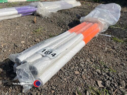 6 x 5ft jump poles, orange