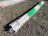 6 x 5ft jump poles, green