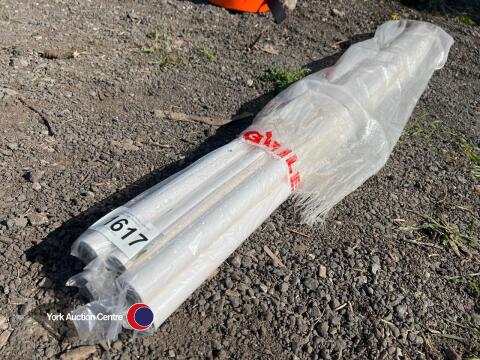 6 x 5ft jump poles, white