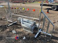 4 x aluminium magnetic safety jumps with poles - 3