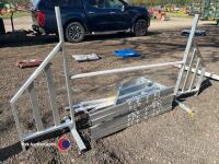 4 x aluminium magnetic safety jumps with poles - 4