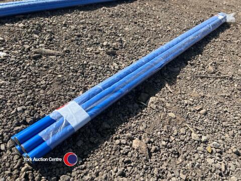 6 x thin blue training poles