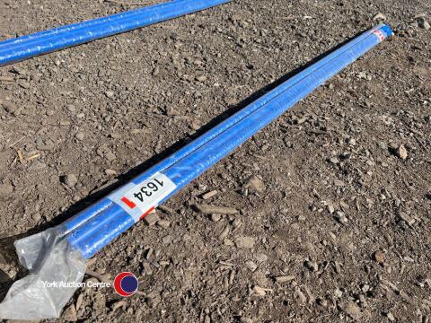 6 x thin blue training poles