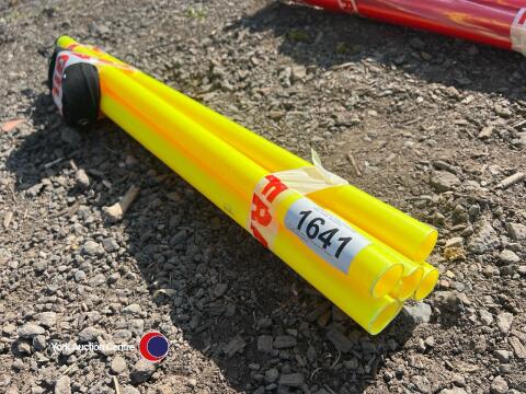 6 x yellow stick in the ground weave poles with spacer