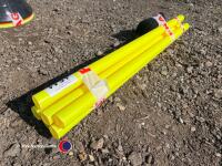 6 x yellow stick in the ground weave poles with spacer - 2
