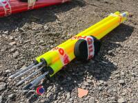 6 x yellow stick in the ground weave poles with spacer - 3