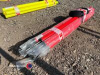 12 x red stick in the ground weave poles with spacer - 3