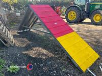 12ft aluminium A-frame, pink & yellow - 3