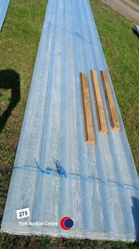 12 x 5560m box profile roof lights, new