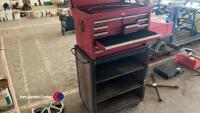 Beach tool chest top box on roller trolley - 4