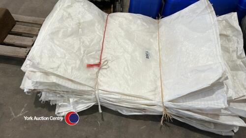 50 x white used hessian sacks