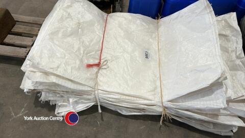 50 x white used hessian sacks