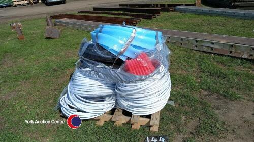 Underfloor heating pipe and clips
