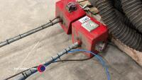 2 x workshop car hoist hanging power and air posts - 3