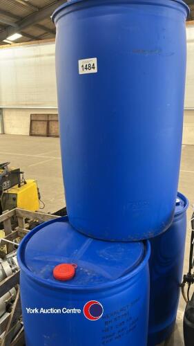3 x blue barrels