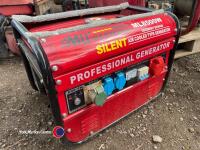 Generator MiL (Germany) ML8500W air cooled, pull start 6.5hp engine, working, key and manual in office - 2