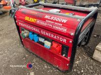 Generator MiL (Germany) ML8500W air cooled, pull start 6.5hp engine, working, key and manual in office - 3