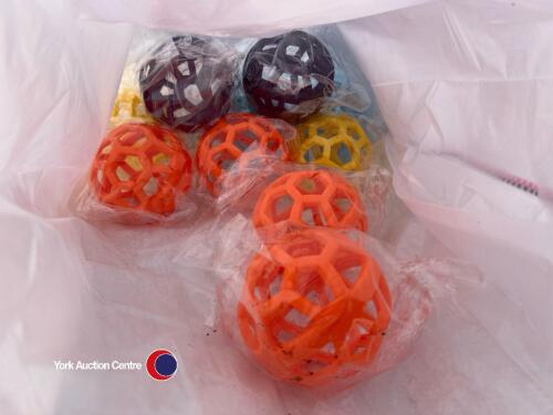 10 x small roxy roller ball dog toys