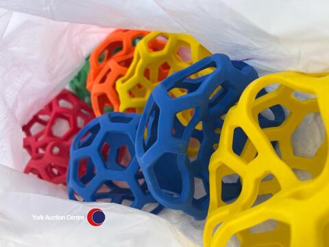 10 x large roxy roller ball dog toys