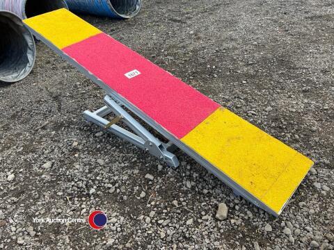 6ft aluminium seesaw, pink & yellow