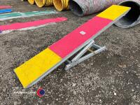 6ft aluminium seesaw, pink & yellow - 2
