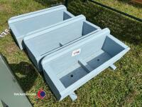 3 x 2ft long wooden garden planters, new