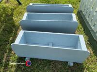 3 x 2ft long wooden garden planters, new - 2