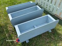 3 x 2ft long wooden garden planters, new - 3