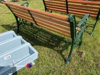 4ft 6ins fully restored cast iron and hardwood garden bench, varnished - 3