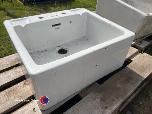 White Belfast sink