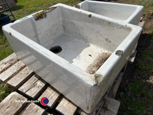 White Belfast sink