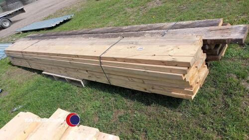 Bundles of timber purlins