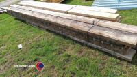 Bundles of timber purlins - 2