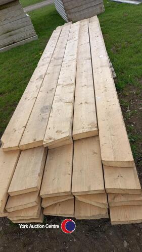 Bundles of timber purlins