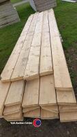 Bundles of timber purlins