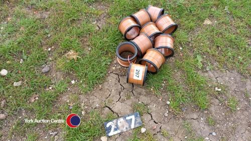 10 drainage couplings 100mm diameter