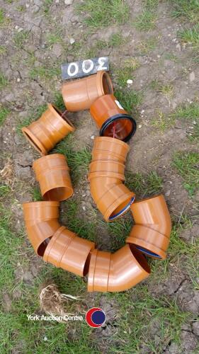 10 drainage bends assorted 100mm diameter