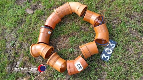 10 drainage bends assorted 100mm diameter